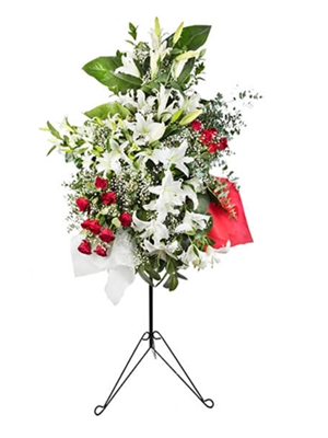 Lilyum ve Kırmızı Gül Ferforje 