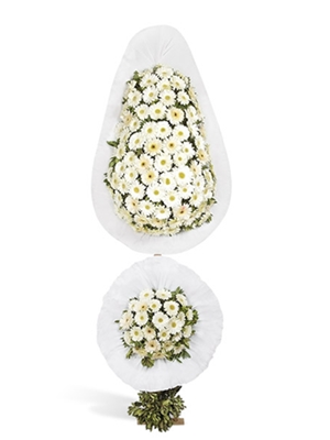 Beyaz Gerbera Çelenk