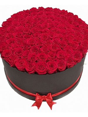 Kutuda 101 Kırmızı Gül 