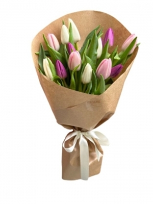 Pembe Beyaz Lale Buketi